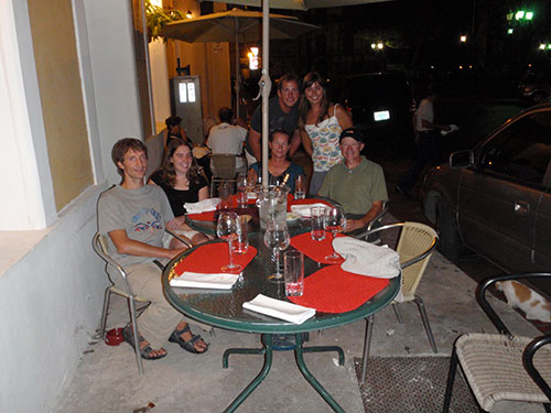 Dinner with David and Edel, left