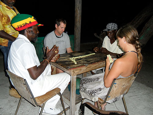 Dominoes with the locals