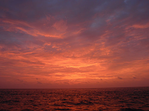 Sunset over the Pacific