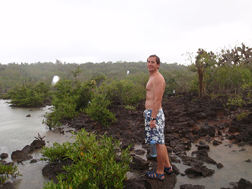Jason walking to Las Grietas