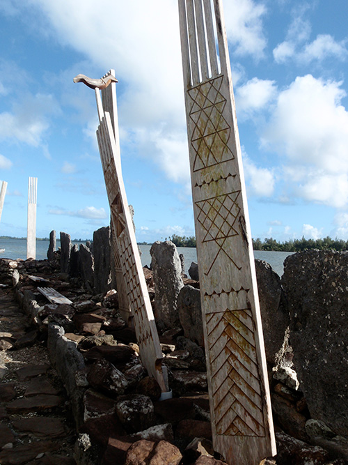 Unu in the marae Unu in the marae