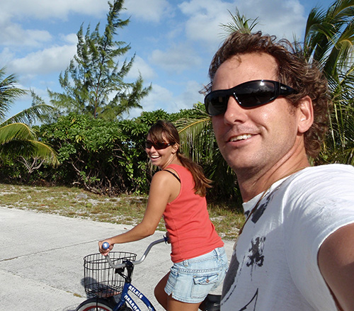 Jason and Lara go biking