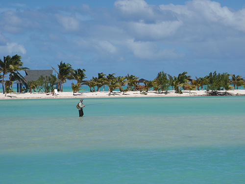 Flyfishing on the north end of the lagoon Flyfishing on the north end of the lagoon