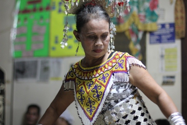 Iban woman traditional dance costume