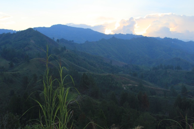 View from a hilltop in Kerinci Valley, Sumatra
